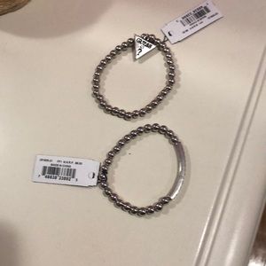 Guess Silver Pair of Bracelets